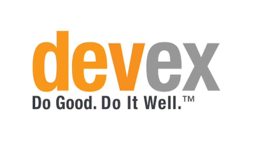 Devex logo in orange and grey