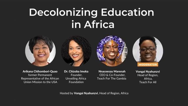 Preview image for the video "Decolonizing Education Systems in Africa - Africa Leadership Series".