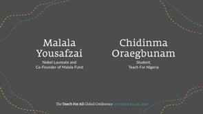 Preview image for the video "Global Conference 2020: Malala Yousafzai interviewed by Chidinma Oraegbunam".